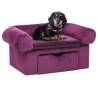  Dog Sofa with Drawer Burgundy 75x50x38 cm Plush Colour burgundy 