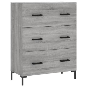 Stylish Highboard Grey Sonoma - 69.5x34x180 cm Engineered Wood