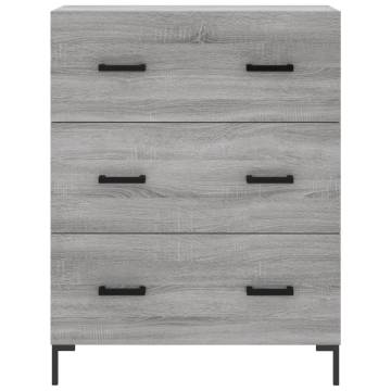 Stylish Highboard Grey Sonoma - 69.5x34x180 cm Engineered Wood