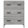 Stylish Highboard Grey Sonoma - 69.5x34x180 cm Engineered Wood