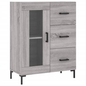 Stylish Highboard Grey Sonoma - 69.5x34x180 cm | HipoMarket