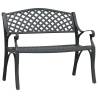 Garden Bench 102 cm Cast Aluminium Black - Stylish & Durable