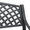 Garden Bench 102 cm Cast Aluminium Black - Stylish & Durable