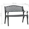 Garden Bench 102 cm Cast Aluminium Black - Stylish & Durable