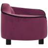 Stylish Burgundy Dog Sofa - 67x47x36 cm Plush Comfort