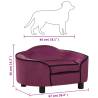 Stylish Burgundy Dog Sofa - 67x47x36 cm Plush Comfort