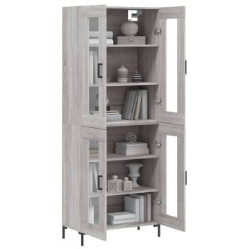 Stylish Highboard Grey Sonoma | Durable Engineered Wood Storage