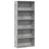  Book Cabinet Concrete Grey 80x30x189 cm Engineered Wood Colour concrete grey Quantity in Package 1 Height 189 cm Width 80 cm 