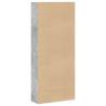 Concrete Grey Book Cabinet - 80x30x189 cm - Stylish Storage