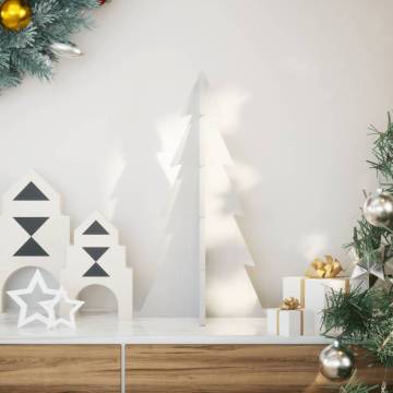 Wooden Christmas Tree 59.5 cm - White Solid Pine Decoration