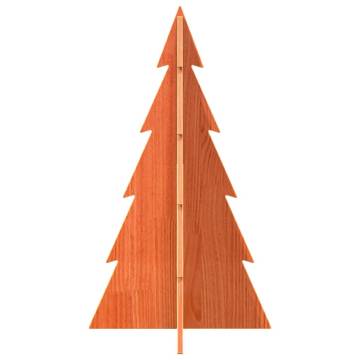 Wooden Christmas Tree Decoration - Wax Brown 80 cm Solid Wood