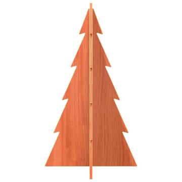 Wooden Christmas Tree Decoration - Wax Brown 80 cm Solid Wood