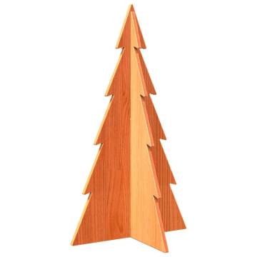 Wooden Christmas Tree Decoration - Wax Brown 80 cm Solid Wood