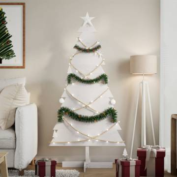 Wooden Christmas Tree Decoration - White 150 cm Pine | HipoMarket