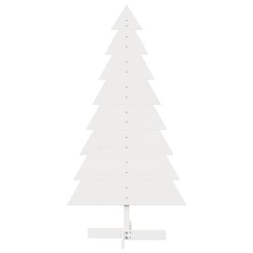 Wooden Christmas Tree Decoration - White 150 cm Pine | HipoMarket