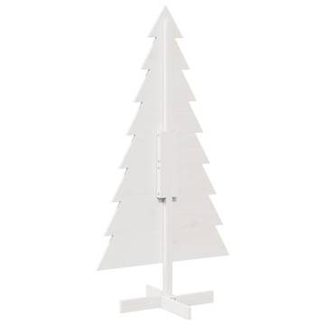 Wooden Christmas Tree Decoration - White 150 cm Pine | HipoMarket