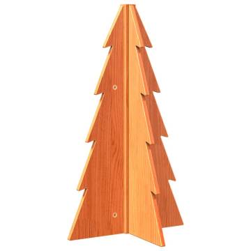 Wooden Christmas Tree - Wax Brown Solid Wood Decoration | HipoMarket