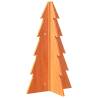 Wooden Christmas Tree - Wax Brown Solid Wood Decoration | HipoMarket