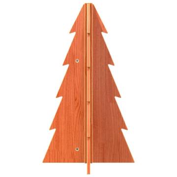 Wooden Christmas Tree - Wax Brown Solid Wood Decoration | HipoMarket