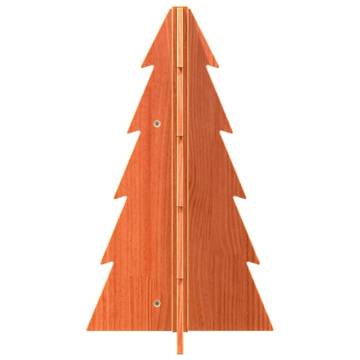 Wooden Christmas Tree - Wax Brown Solid Wood Decoration | HipoMarket