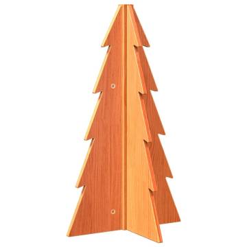 Wooden Christmas Tree - Wax Brown Solid Wood Decoration | HipoMarket