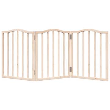 Foldable 3 Panel Dog Gate - 150 cm Poplar Wood | HipoMarket