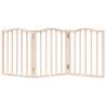 Foldable 3 Panel Dog Gate - 150 cm Poplar Wood | HipoMarket