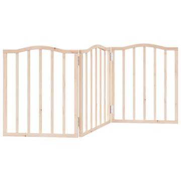 Foldable 3 Panel Dog Gate - 150 cm Poplar Wood | HipoMarket