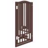 Foldable Dog Gate with Door - 300 cm Brown Oak