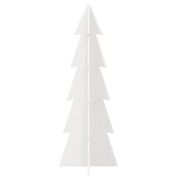 Wooden Christmas Tree Decoration - 112 cm Solid Pine White