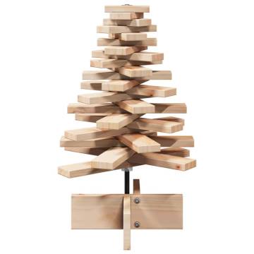 Wooden Christmas Tree 60cm | Unique Solid Pine Decoration