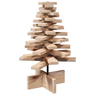 Wooden Christmas Tree 60cm | Unique Solid Pine Decoration