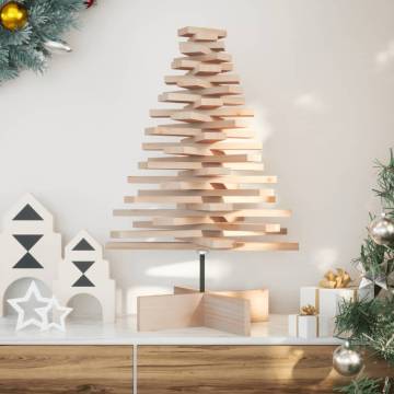 Wooden Christmas Tree 80 cm - Unique Solid Pine Decoration