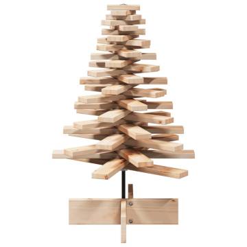 Wooden Christmas Tree 80 cm - Unique Solid Pine Decoration