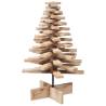 Wooden Christmas Tree 80 cm - Unique Solid Pine Decoration