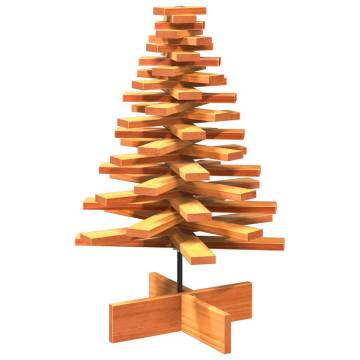 Wooden Christmas Tree - Wax Brown Solid Pine 80 cm | Hipo Market