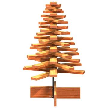 Wooden Christmas Tree - Wax Brown Solid Pine 80 cm | Hipo Market