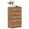  Drawer Cabinet Artisan Oak 60x36x103 cm Engineered Wood Colour artisan oak Quantity in Package 1 