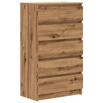 Stylish Drawer Cabinet - Artisan Oak 60x36x103 cm | HipoMarket UK