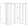 Foldable Dog Gate - 3 Panels White Solid Wood Fir | Hipomarket