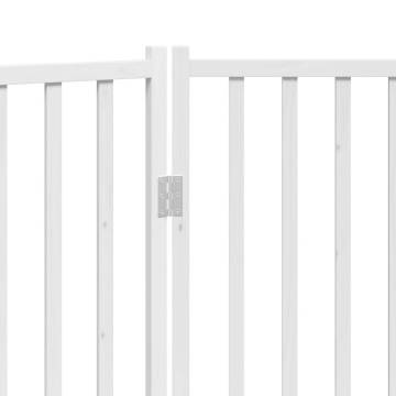 Foldable Dog Gate - 3 Panels White Solid Wood Fir | Hipomarket