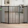  Dog Gate Foldable 3 Panels Black 150 cm Solid Wood Fir Colour black Size 50 x 90 x 2 cm Quantity in Package 3 