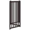 Foldable Dog Gate - 3 Panels Black Solid Wood | HipoMarket UK