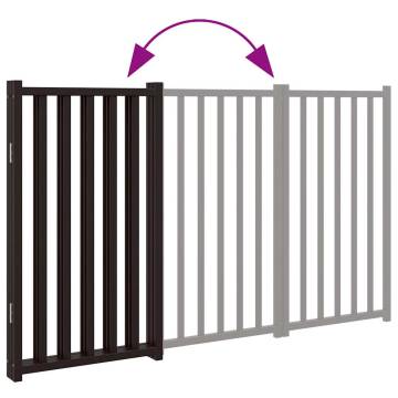 Foldable Dog Gate - 3 Panels Black Solid Wood | HipoMarket UK