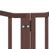 Dog Gate with Door - Foldable 12 Panels in Brown - 600 cm