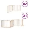 Dog Gate with Door - Foldable 8 Panels Poplar Wood | HipoMarket