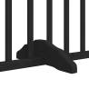 Dog Gate with Door - Foldable 6 Panels Black - 480 cm