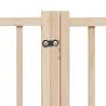 Dog Gate with Door - Foldable 15 Panels - 750 cm Poplar Wood