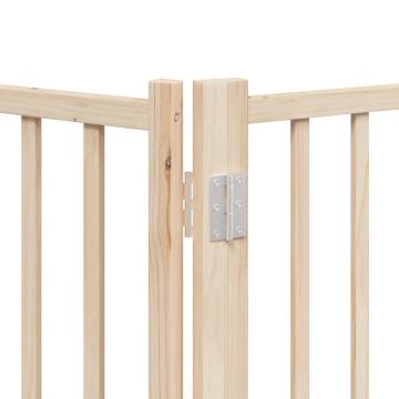 Dog Gate with Door - Foldable 15 Panels - 750 cm Poplar Wood