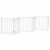 Foldable Dog Gate with Door - 9 Panels White 450 cm | HipoMarket